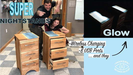 Building Glowing Resin River Nightstands - Makers Workshop
