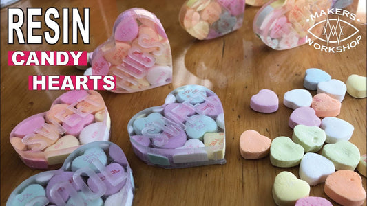 Making Resin Candy Hearts for Valentines Day - Makers Workshop