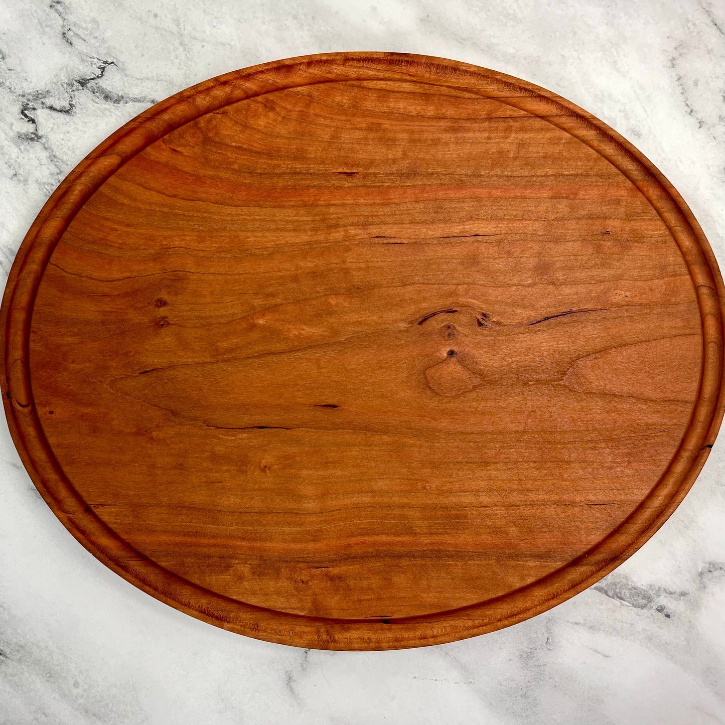 Oval Cherry Cutting Board 11x14 Inch