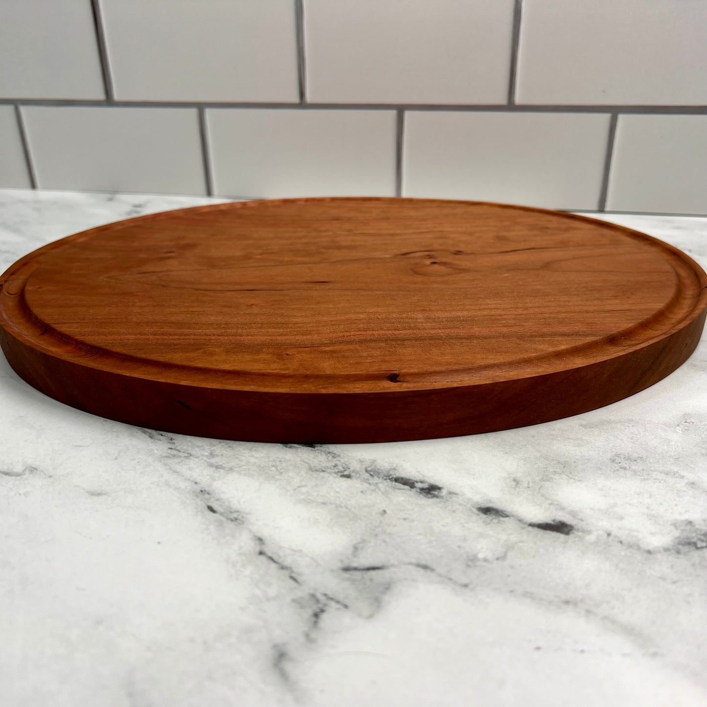 Oval Cherry Cutting Board 11x14 Inch