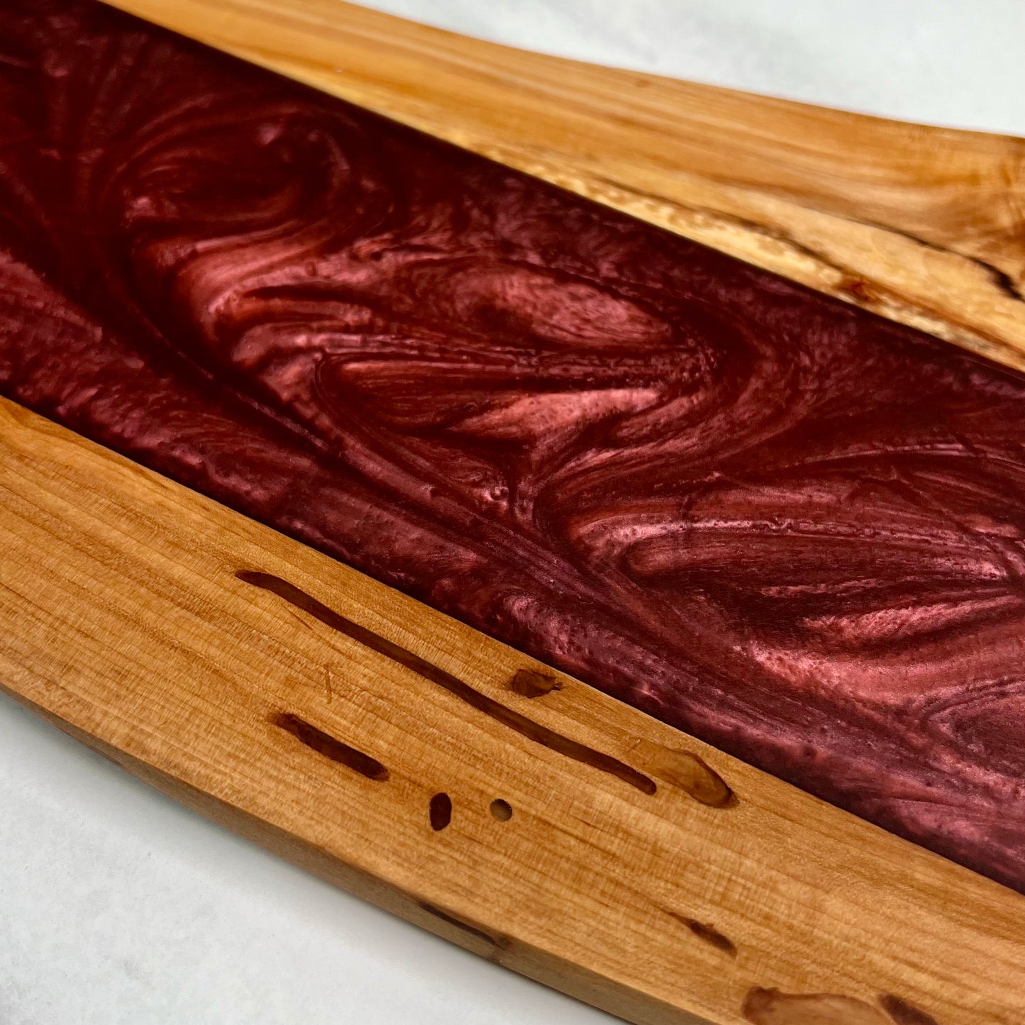 Maple and Purple Resin Serving / Cheese Board