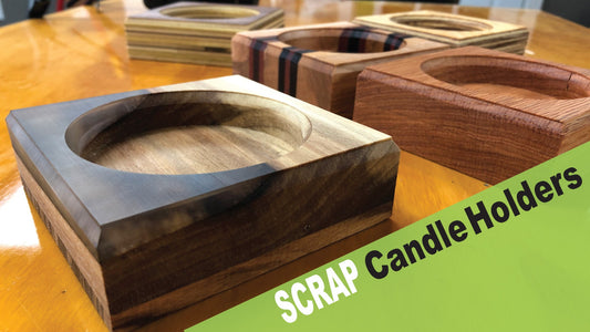 CNC Woodworking Candle Holders, FIVE TIMES, out of FIVE types of Wood (on Carvey CNC Router) - Makers Workshop