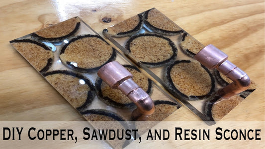Making a Sconce from Sawdust, Resin, and Copper Pipes - Makers Workshop