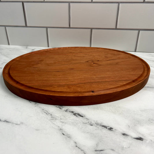 Oval Cherry Cutting Board 11x14 Inch