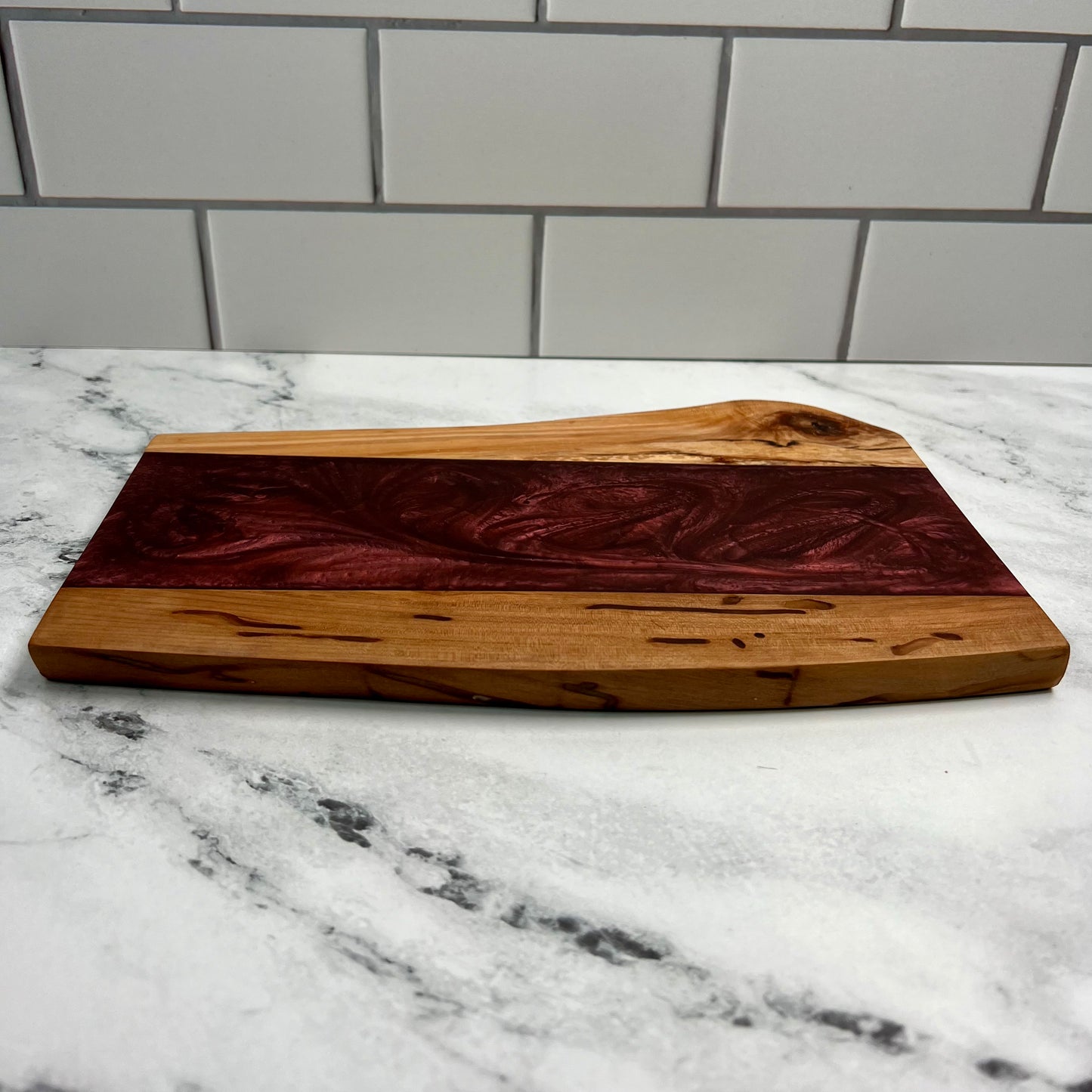 Maple and Purple Resin Serving / Cheese Board