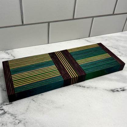 Colorful Wood Cutting Board, 4x11 inches