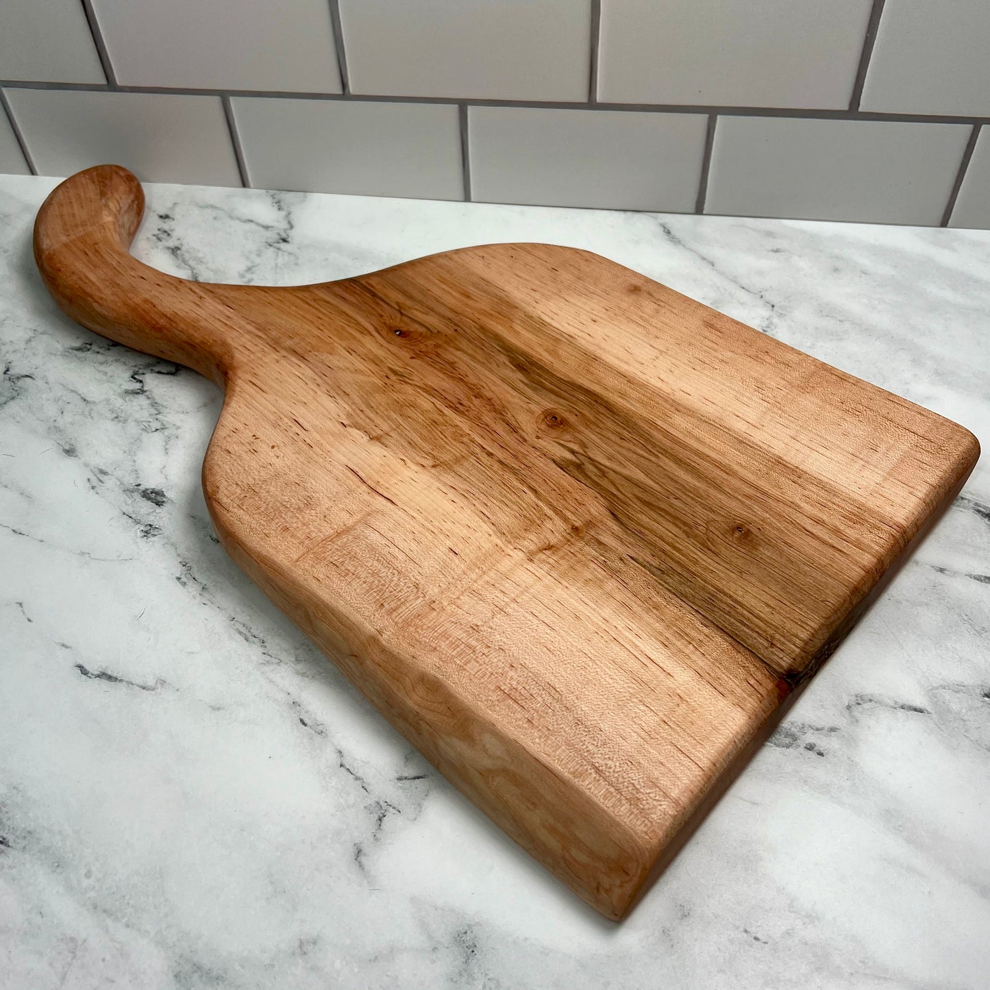 Oversized Maple Live Edge Charcuterie Board, 11.5x21.5 inches