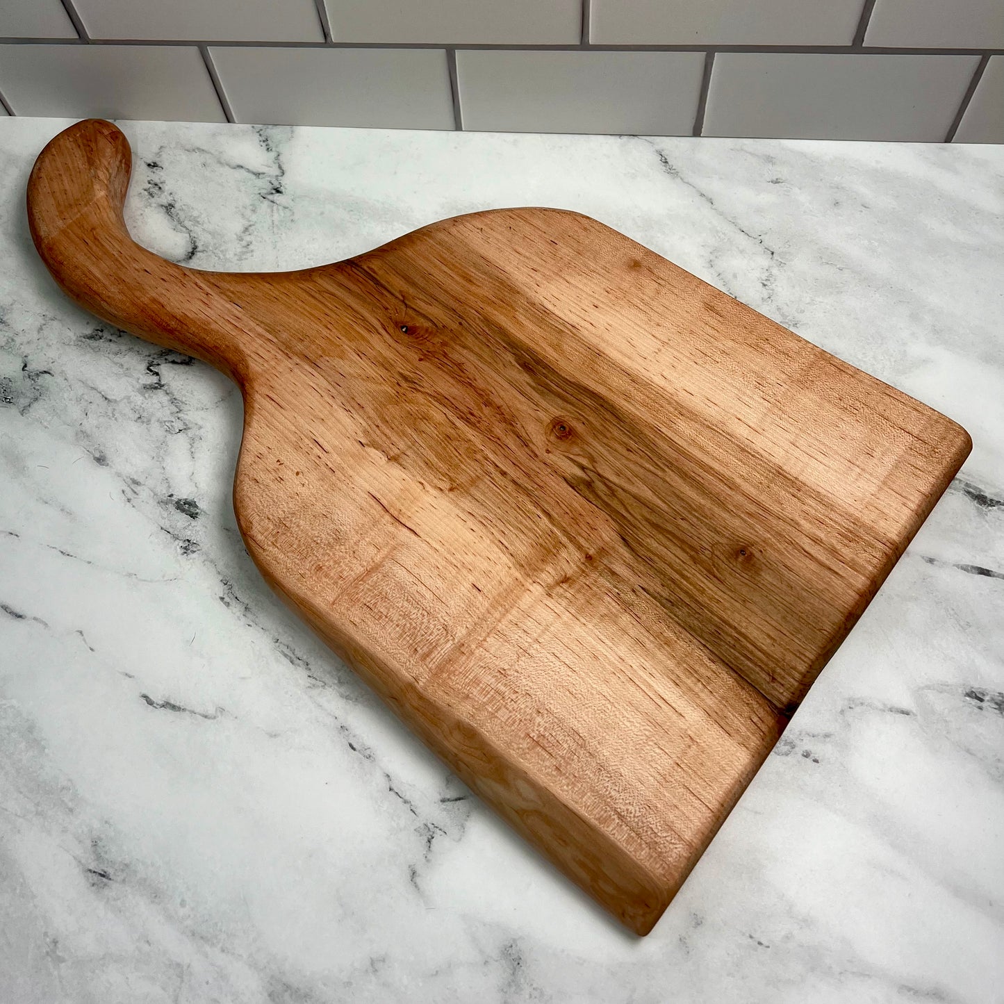 Oversized Maple Live Edge Charcuterie Board, 11.5x21.5 inches