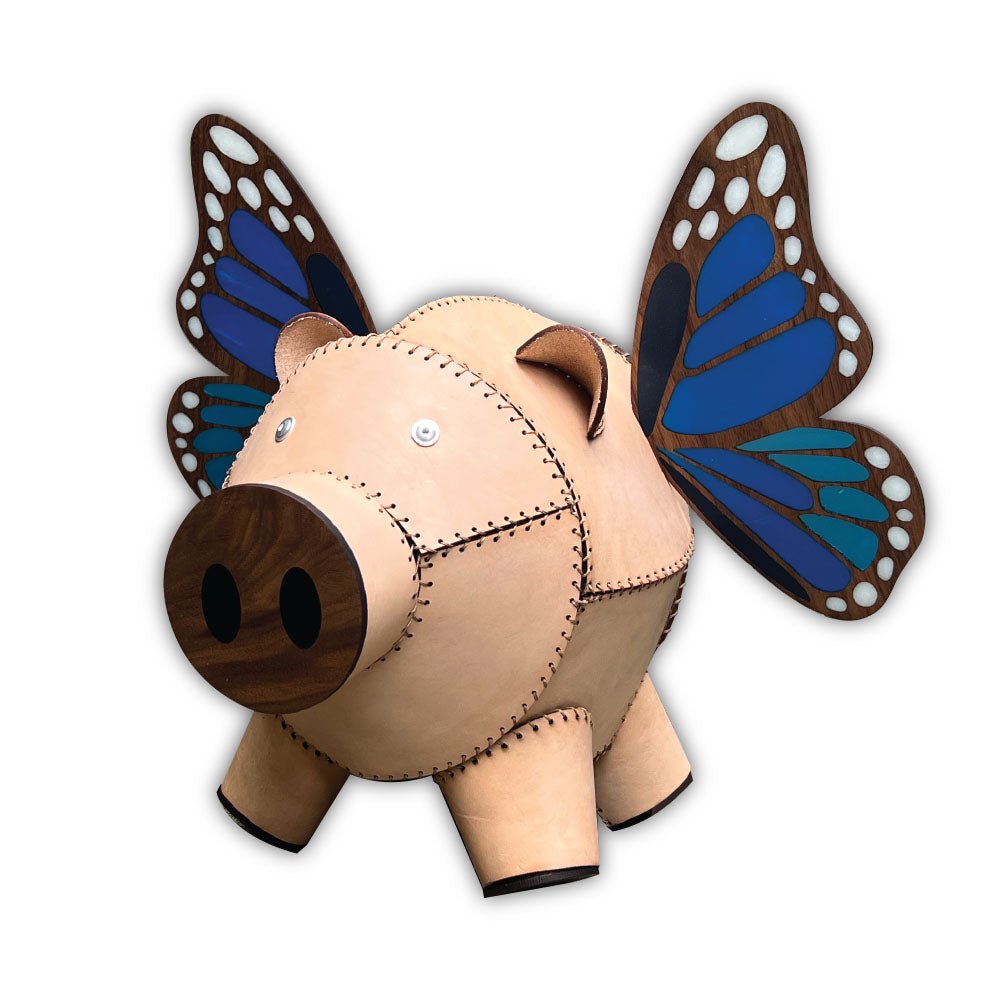 Laser Cut Leather Piggy Bank Downloadable Files - Makers Workshop